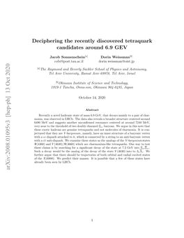 Arxiv:2008.01095V3 [Hep-Ph] 13 Oct 2020