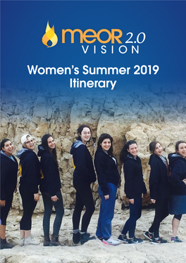 Women's Summer 2019 Itinerary