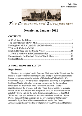 Newsletter, January 2012