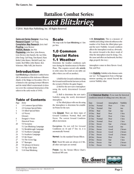 Last Blitzkrieg Rules.Indd