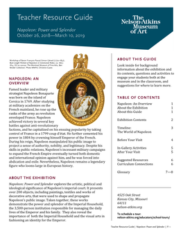 Teacher Resource Guide | Napoleon: Power and Splendor | P