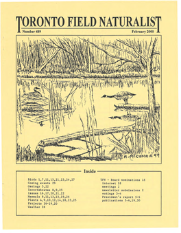 Birds 1,7,11,15,21,23,24,27 Coming Events 29 Geology 5,22