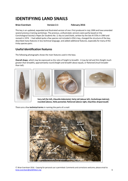 Identifying British Land Snails