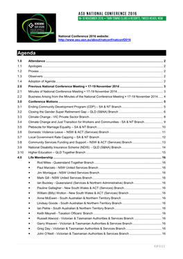 2016 National Conference Agenda & Motions