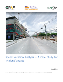 Speed Variation Analysis – a Case Study for Thailand's Roads