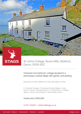 St Johns Cottage, Bucks Mills, Bideford, Devon, EX39 5DZ