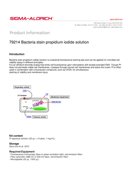 79214 Bacteria Stain Propidium Iodide Solution