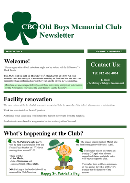 CBC Newsletter March 2017