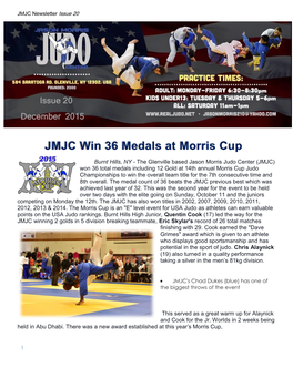 JMJC Win 36 Medals at Morris Cup