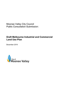 Moonee Valley City Council Public Consultation Submission