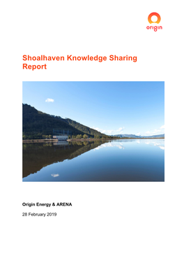 Shoalhaven Knowledge Sharing Report 1