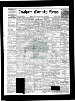 No. 31. Mason, Mich., Thursday, August 3,1876