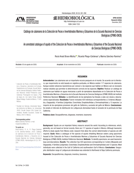 Hidrobiológica 2020, 30 (3): 281-290