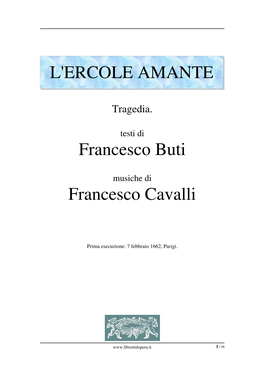 L'ercole Amante