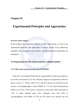 Chapter II / Experimental Principles…