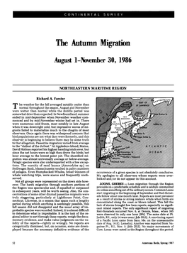 The Autumn Migration August 1-November 30, 1986