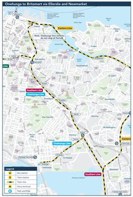 A Uckland Train Ne Tw Ork Onehunga to Britomart Via Ellerslie and Newmarket