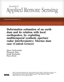 Deformation Estimation of an Earth Dam and Its Relation with Local