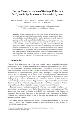 Energy Characterization of Garbage Collectors for Dynamic Applications on Embedded Systems