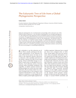 The Eukaryotic Tree of Life from a Global Phylogenomic Perspective