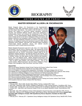 Master Sergeant Allison Jm Encarnacion