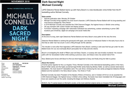 Dark Sacred Night Michael Connelly