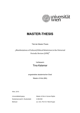 Master-Thesis