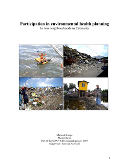 Participation in Environmental Health Planning in Two Neighbourhoods in Cebu-City