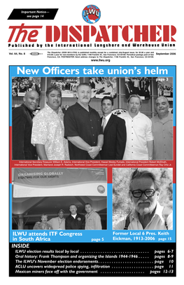 New Officers Take Union's Helm
