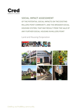 Millers Point Social Impact Assessment Methodology