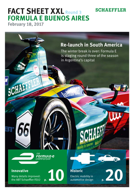 Fact Sheet XXL Formula E Buenos Aires February 18, 2017