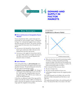 14Demand and Supply in Factor Markets