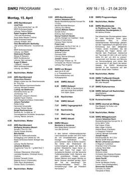 Swr2 Programm Kw 16