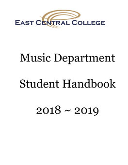 Music Department Student Handbook 2018