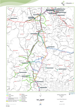 Local Road Network Preliminary Construction Routes Bus Routes Kilometres Study Area - March 2008 Existing Railway Map 27