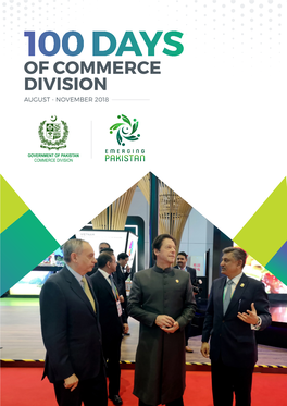 100 DAYS of COMMERCE DIVISION AUGUST - NOVEMBER 2018 H.E Mr