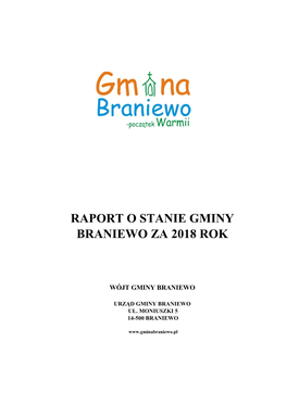 Raport O Stanie Gminy Braniewo Za 2018 Rok