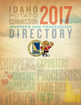 Idaho Potato Commission Shippers And2017 Processors Directory