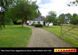 West Close Farm, Sigglesthorne Road, Little Hatfield, HU11 4UZ