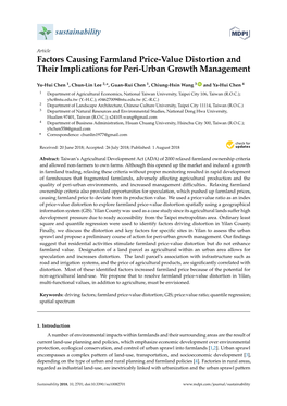 Factors Causing Farmland Price-Value Distortion and Their Implications for Peri-Urban Growth Management