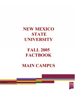 New Mexico State University Fall 2005 Factbook Main