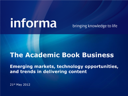 The Academic Book Business
