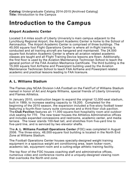 Introduction to the Campus Introduction to the Campus