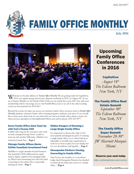 FAMILY OFFICE MONTHLY July 2016