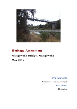 Mangaweka Bridge Heritage Assessment