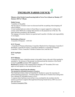 Twemlow Parish Council