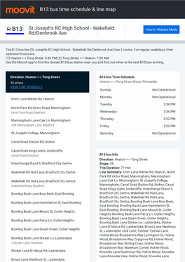 B13 Bus Time Schedule & Line Route