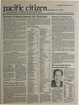 Demos in Hawaii Prevail, Bd. Ofed New Strategy for Coming Year's