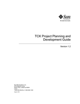 Java Technology Compatibility Kit (TCK) Project Planning And