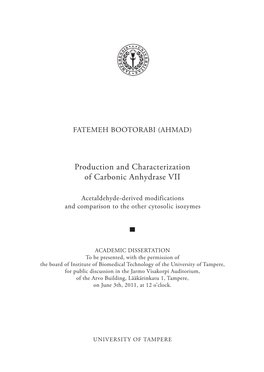 Production and Characterization of Carbonic Anhydrase VII